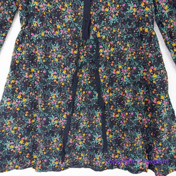 LOST +‎ WANDER Madeline Long Sleeve Minidress In Black Multi Floral, size M - Picture 4 of 16